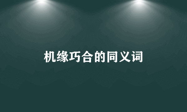 机缘巧合的同义词