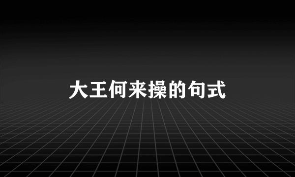 大王何来操的句式