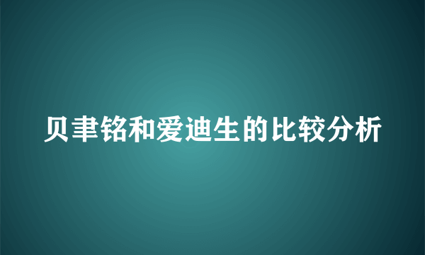 贝聿铭和爱迪生的比较分析