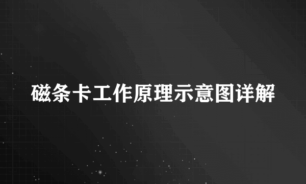 磁条卡工作原理示意图详解