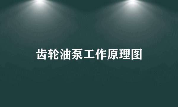 齿轮油泵工作原理图