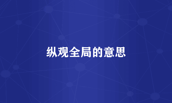 纵观全局的意思