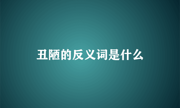 丑陋的反义词是什么