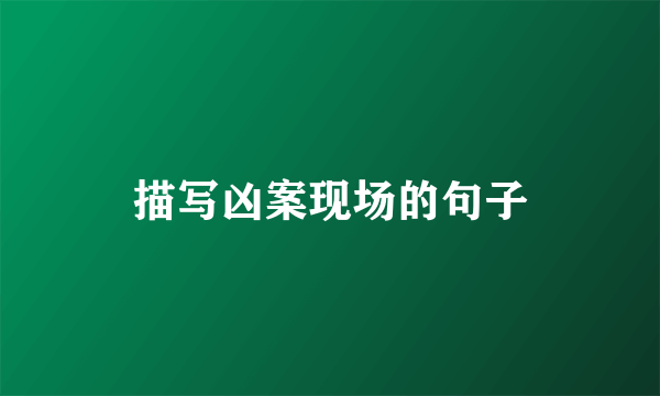 描写凶案现场的句子