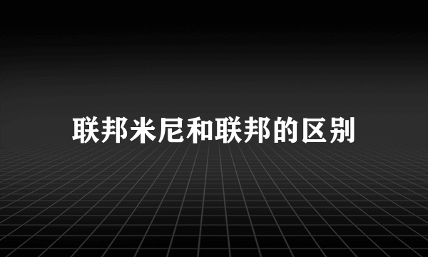 联邦米尼和联邦的区别