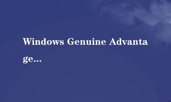 Windows Genuine Advantage（WGA）是什么？