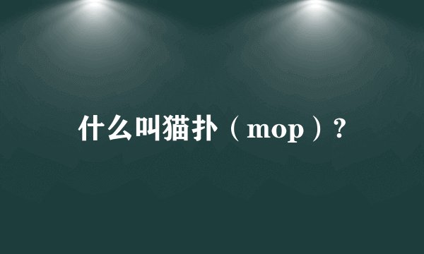 什么叫猫扑（mop）?