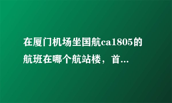 在厦门机场坐国航ca1805的航班在哪个航站楼，首先要办什么？