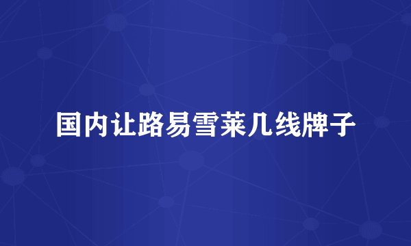 国内让路易雪莱几线牌子