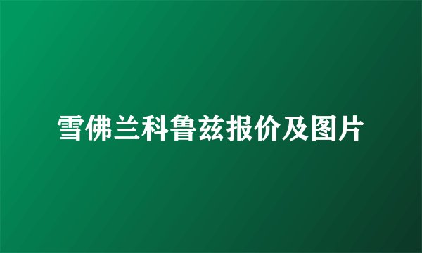 雪佛兰科鲁兹报价及图片
