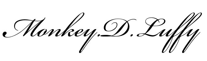 求大神帮忙设计（Monkey.D.Luffy）的英语花体字