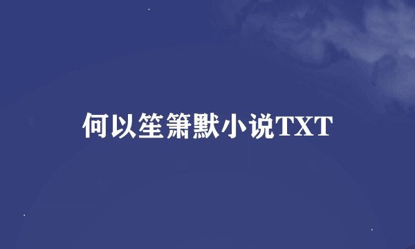 何以笙箫默小说TXT