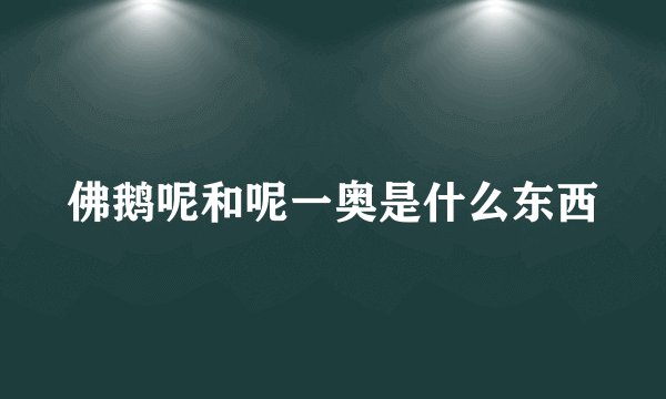 佛鹅呢和呢一奥是什么东西