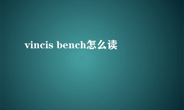 vincis bench怎么读