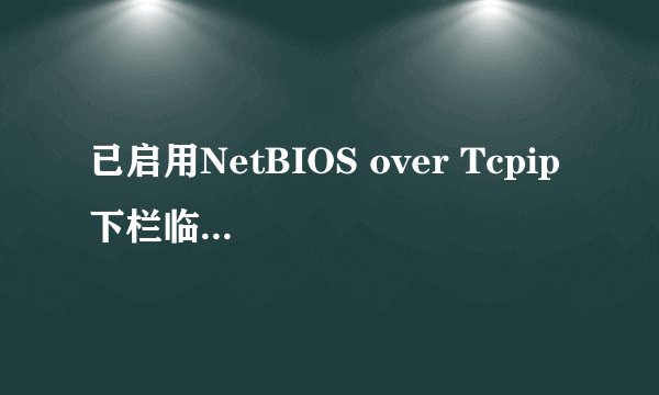 已启用NetBIOS over Tcpip 下栏临时IPv6 地址什么意思