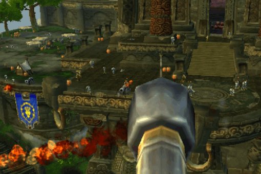 魔兽世界任务。血染滩头那个任务怎么做啊?加农炮怎么摧毁?