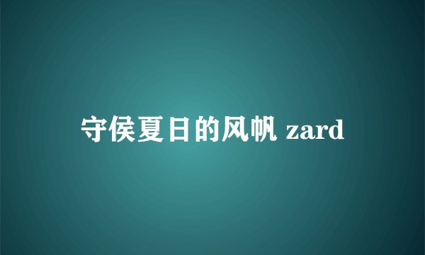 守侯夏日的风帆 zard