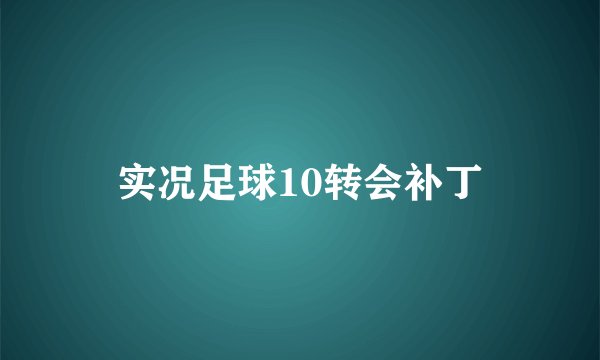实况足球10转会补丁
