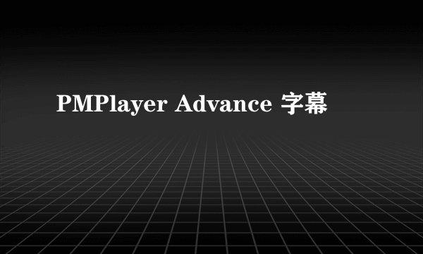 PMPlayer Advance 字幕