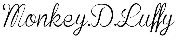 求大神帮忙设计（Monkey.D.Luffy）的英语花体字