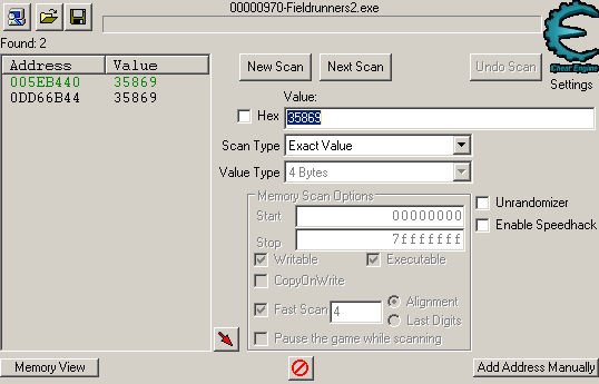 cheat engine 6.2修改器如何修改 坚守阵地2PC版?? 求完整过程 最好有截图 谢谢啦~~