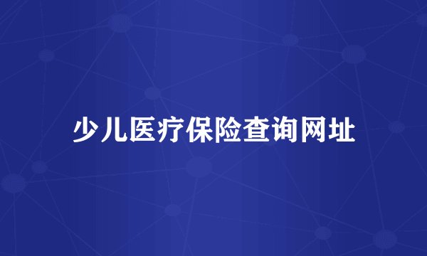 少儿医疗保险查询网址