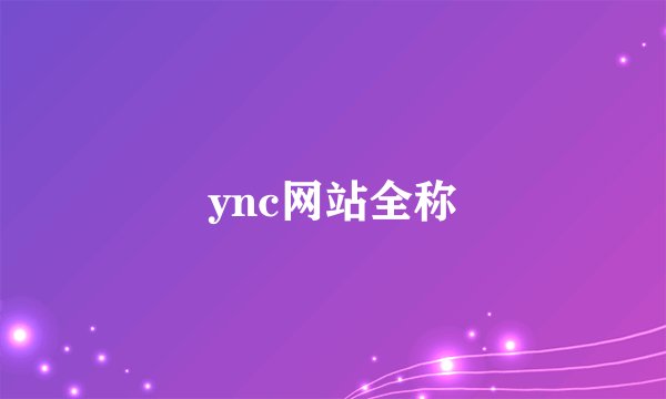 ync网站全称