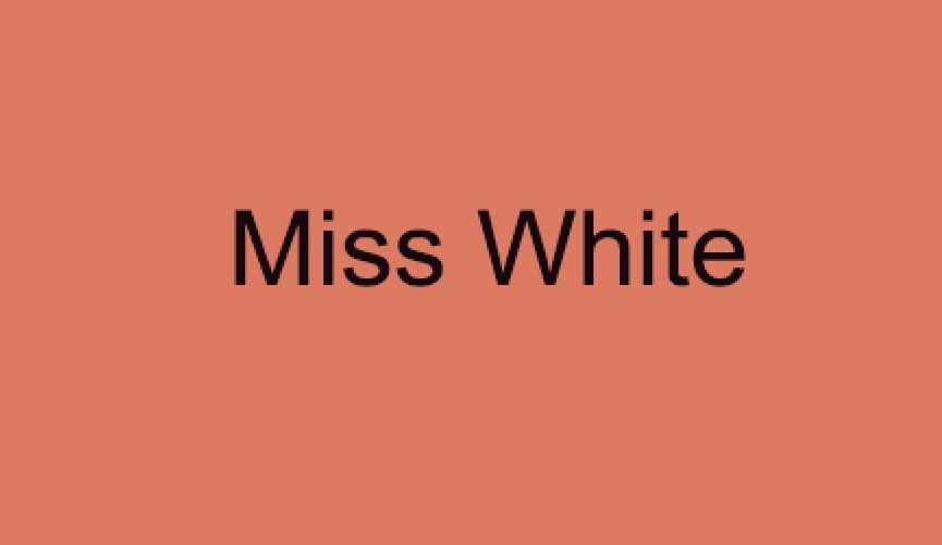 miss white的翻译是什么？