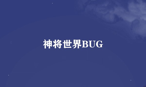 神将世界BUG