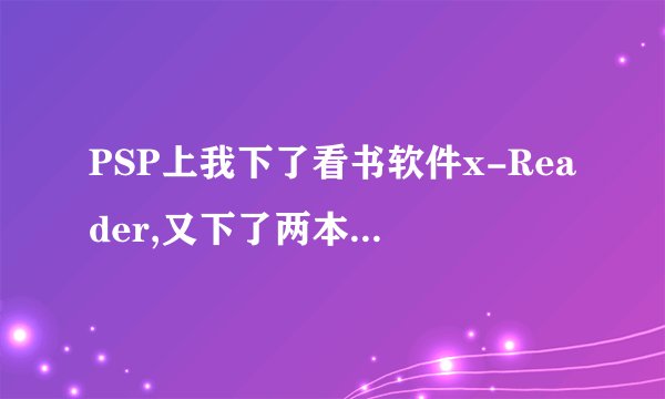 PSP上我下了看书软件x-Reader,又下了两本TXT格式的书，但用x-Reader去打开那两本书时显示“打开失败”咋办