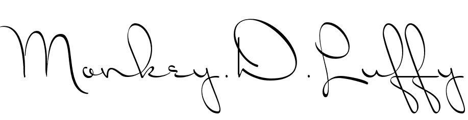 求大神帮忙设计（Monkey.D.Luffy）的英语花体字