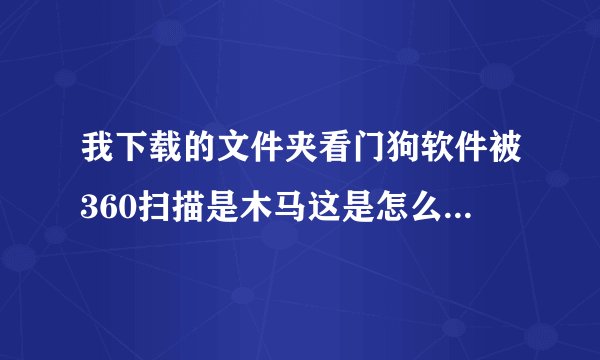 我下载的文件夹看门狗软件被360扫描是木马这是怎么回事？360把它删除了里面的文件怎么找回呢？