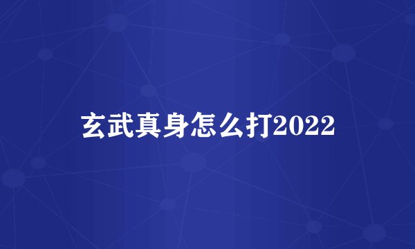 玄武真身怎么打2022