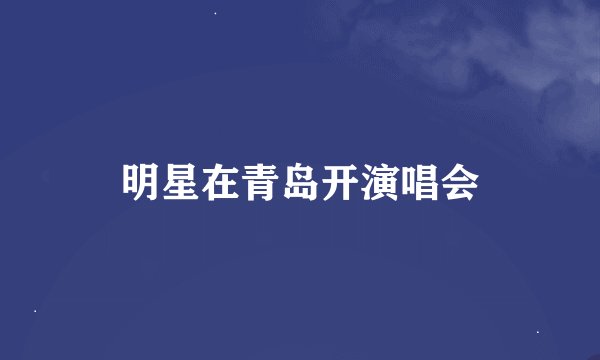 明星在青岛开演唱会