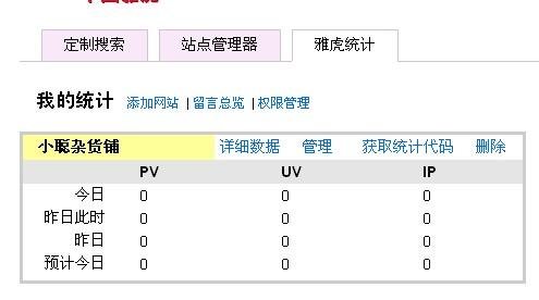 雅虎统计的特性