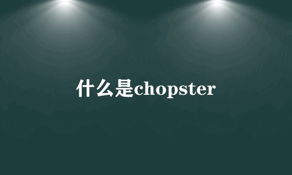 什么是chopster