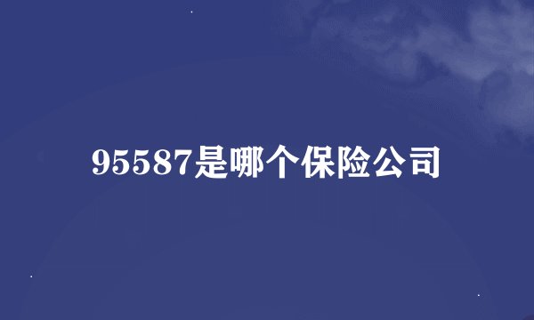 95587是哪个保险公司