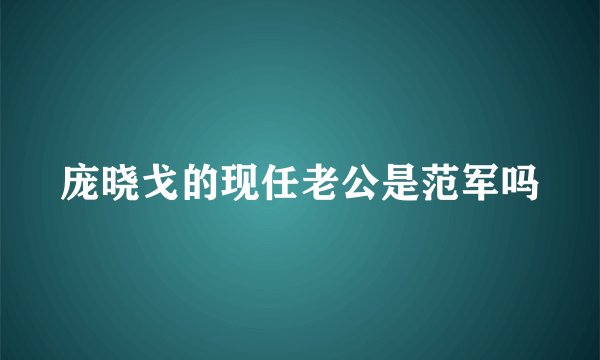 庞晓戈的现任老公是范军吗