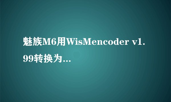 魅族M6用WisMencoder v1.99转换为怎么这问题