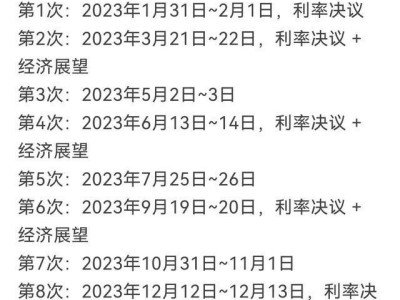 2023美国加息时间表是怎样的？
