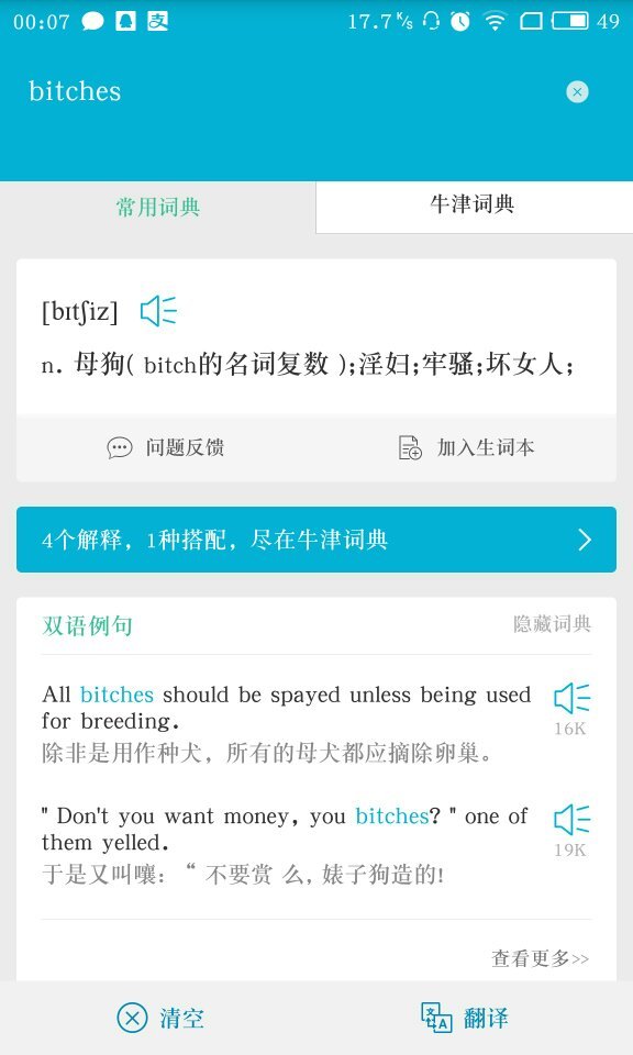 bitches是什么意思