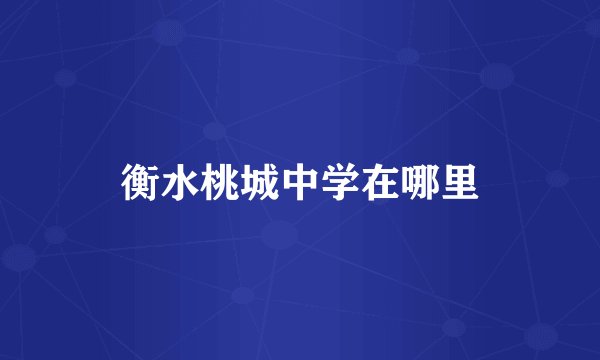 衡水桃城中学在哪里