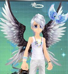 qq飞车宙斯羽翼穿在身上是什么样！求图片！