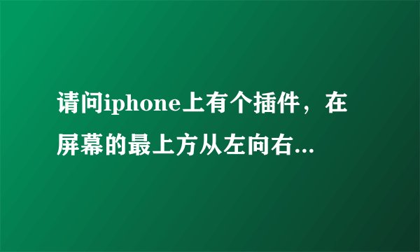 请问iphone上有个插件，在屏幕的最上方从左向右一划，就会下拉一个菜单