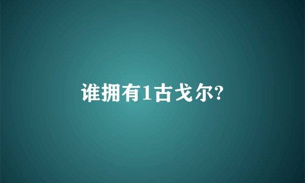 谁拥有1古戈尔?