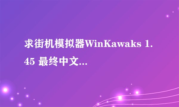 求街机模拟器WinKawaks 1.45 最终中文典藏版 能用的作弊文件