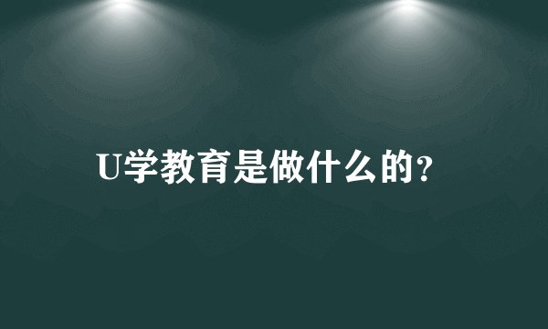 U学教育是做什么的？