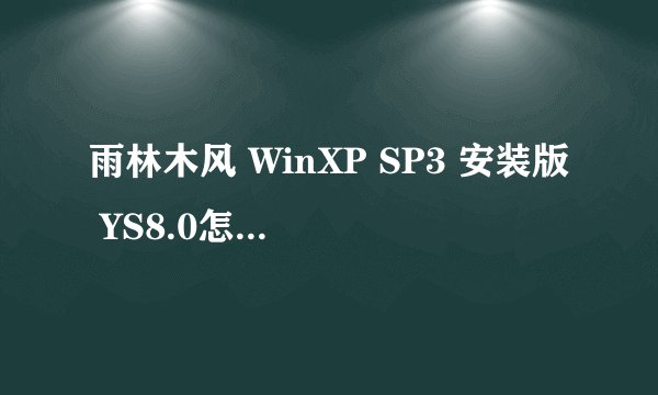 雨林木风 WinXP SP3 安装版 YS8.0怎样安装？详细一点，最好附带截图。