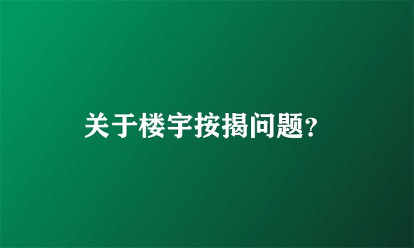 关于楼宇按揭问题？