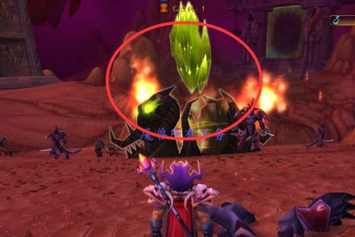 魔兽世界,地狱火半岛,阻断援军的任务 怎么炸那个门啊~!?我已经打得恶魔符文石了~